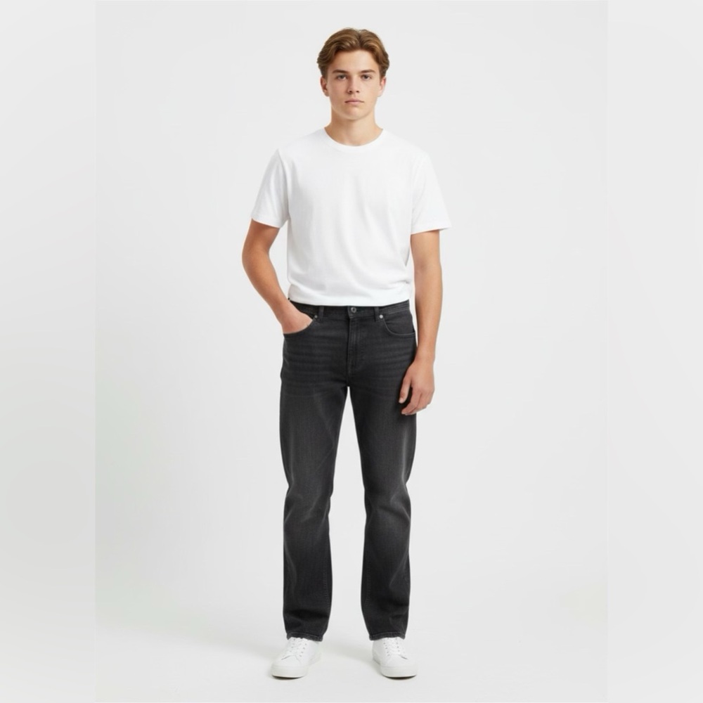 Robert Graham Men’s‎ 36 (36x28) Relaxed Straight Jeans Black Western